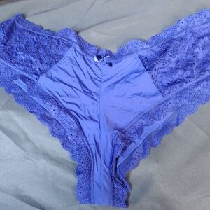Splendies Lace-Trim Bikini/cheeky Panty in Violet Size 3X